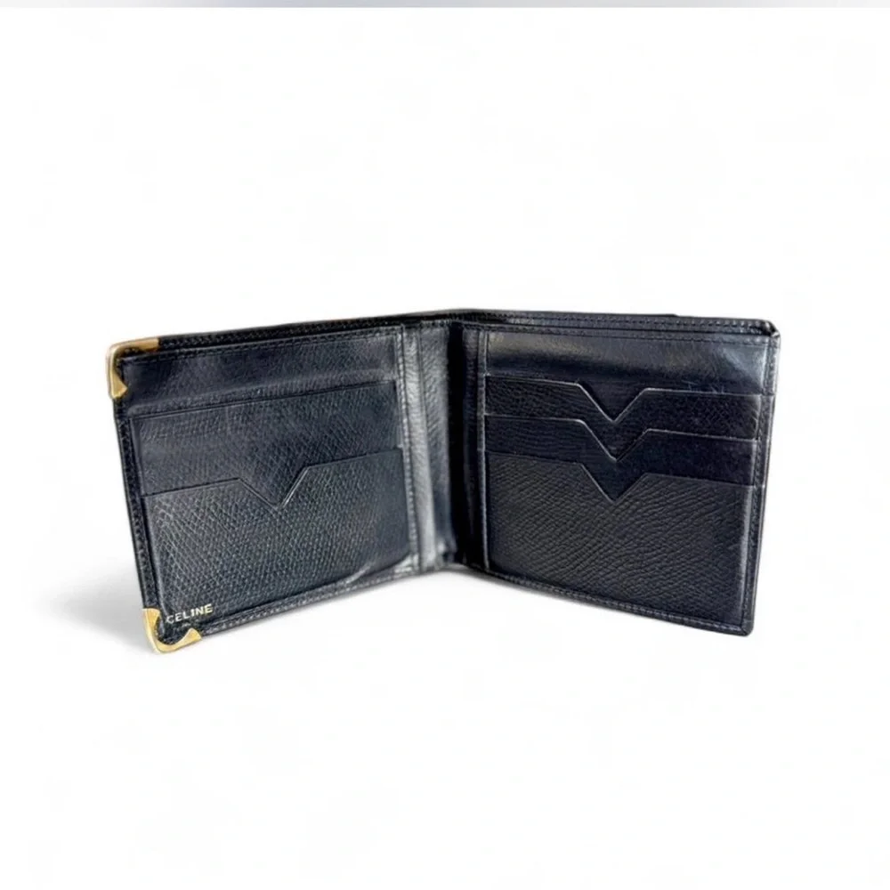 Celine Black Leather Wallet